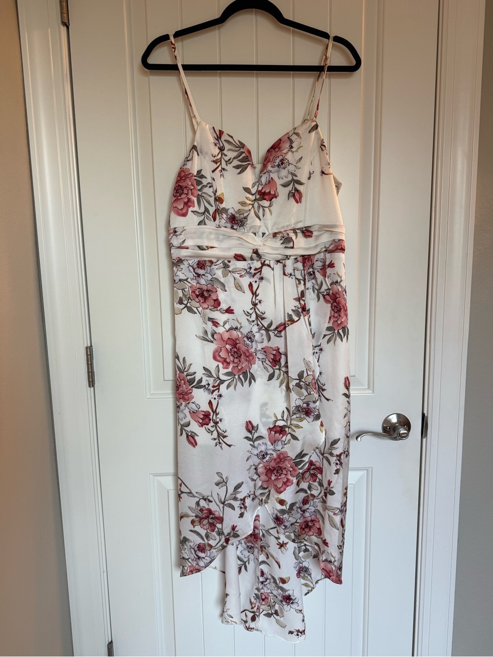 LuLu’s Floral White and Rose Pink Slip Dress